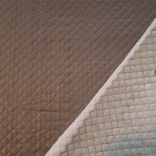Kunstleder gesteppt "taupe"