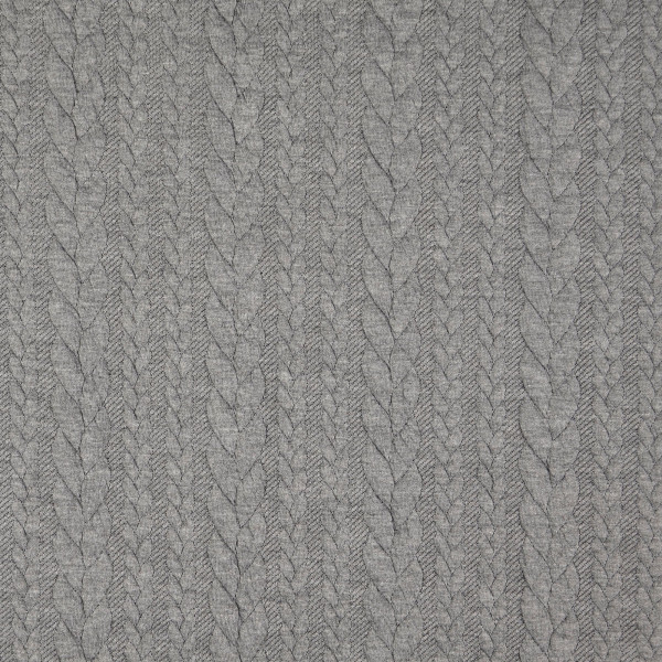 Zopf-Jacquard "mittelgrau"