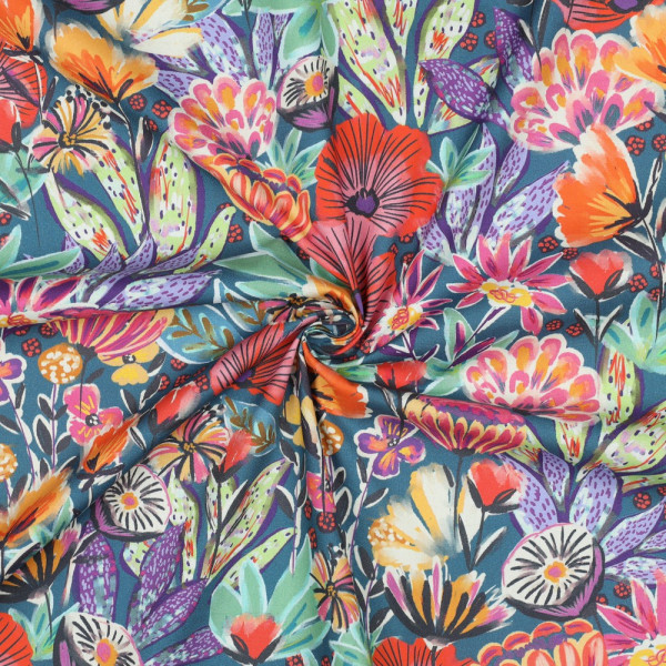 Baumwoll Batist "Flower Garden"