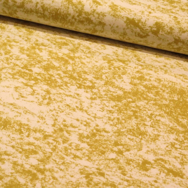 Sommersweat "Abstract" gelb-weiss