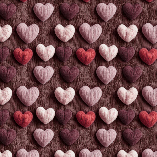 Kuschelsweat Digital "Hearts" wine