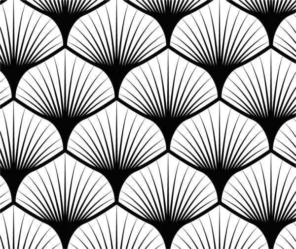 Baumwollstoff "Leaf" schwarz