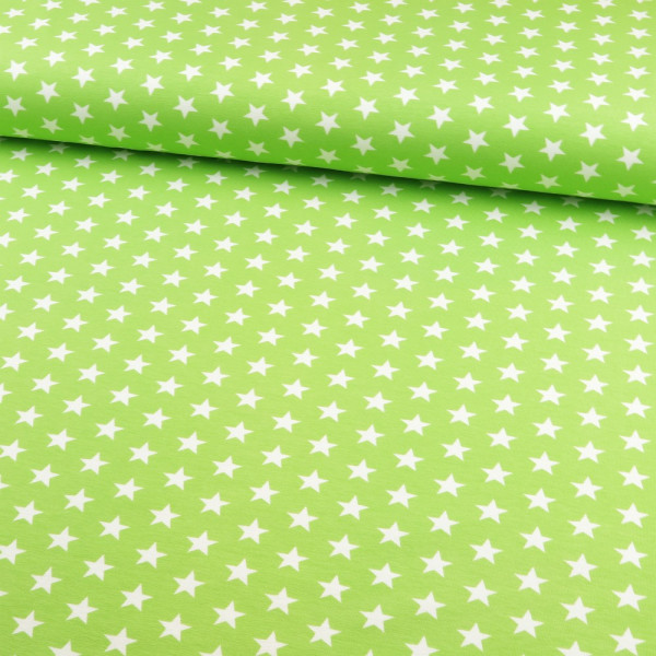 Baumwolljersey "Sterne" lime