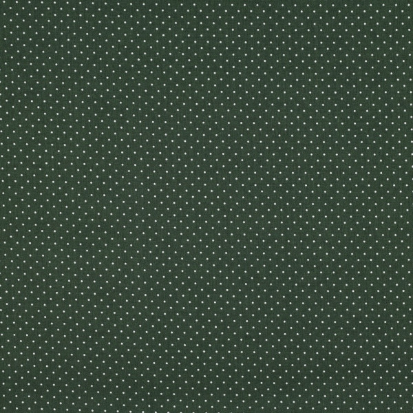 Baumwollstoff Popeline "mini Dots" dunkelgrün