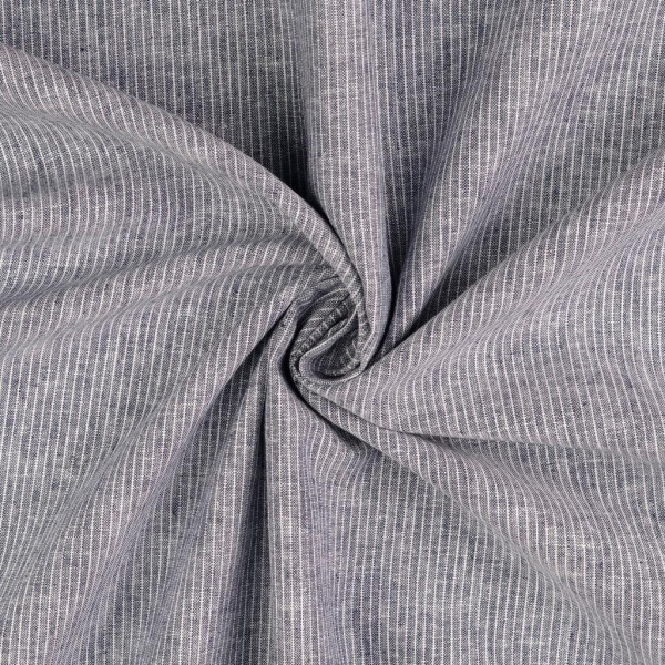 Leinen "Streifen" jeansblau