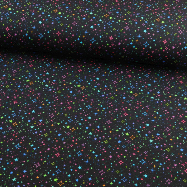 Sweat "neon Sterne" schwarz